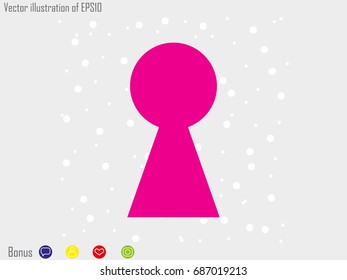 keyhole, icon, vector illustration eps10