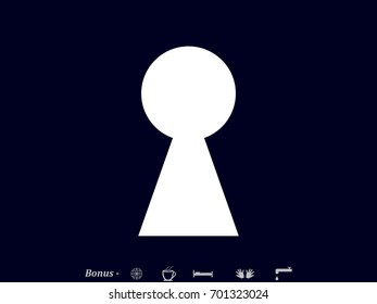 keyhole, icon, vector illustration eps10