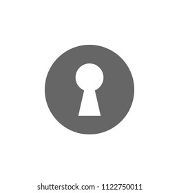 Keyhole icon. Vector illustration, flat design.
