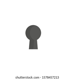 Keyhole icon. Vector illustration in flat design