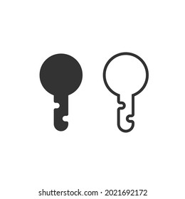 Keyhole icon vector illustration. vector flat design isolated on white background.