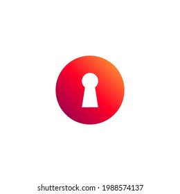 Keyhole icon. Vector illustration for graphic design, Web, UI, app.