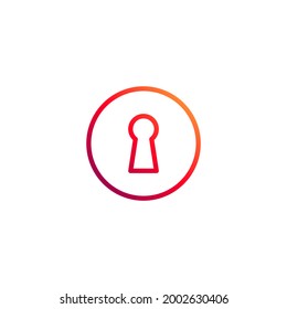 Keyhole icon. Vector illustration for graphic design, Web, UI, app.
