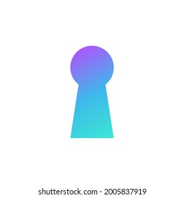 Icono de agujero de tecla. Ilustración vectorial para diseño gráfico, Web, UI, aplicación.