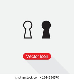Keyhole Icon Vector Illustration Isolated On Light Gray Background Eps10