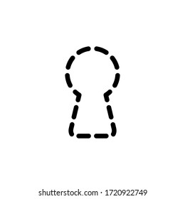 Ilustración vectorial de icono de agujero clave aislada en fondo blanco.