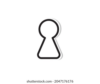 Keyhole icon vector illustration isolated on white background.