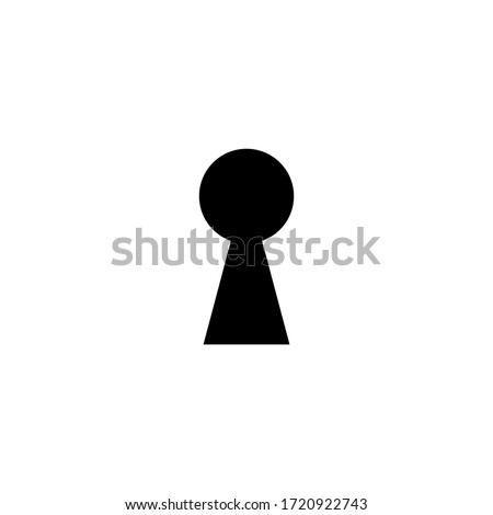 Keyhole icon vector illustration isolated on white background.