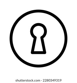 Keyhole icon. Vector isolated illustration