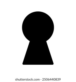 keyhole icon. vector isolated on white background, simple and modern design.