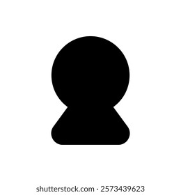 keyhole icon. vector isolated on white background, simple and modern design.