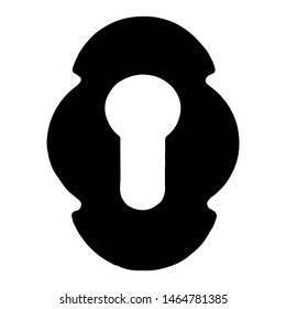 Keyhole icon vector. Key hole symbol, logo illustration.