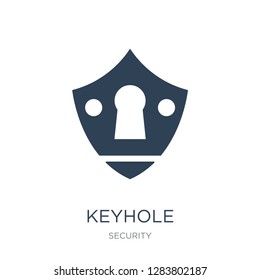 keyhole icon vector on white background, keyhole trendy filled icons from Security collection, keyhole vector illustration