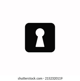 Vector de icono de agujero de tecla en un fondo blanco