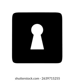keyhole icon vector on white background