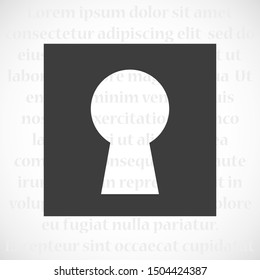 Keyhole icon vector with shadow 