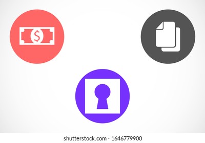 Keyhole icon vector with shadow, hole isolated on a white background, stylish Keyhole icon vector illustration for web design.Keyhole icon vector, filled flat sign, solid pictogram isolated on white