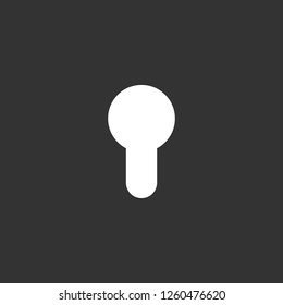 keyhole icon vector. keyhole sign on black background. keyhole icon for web and app