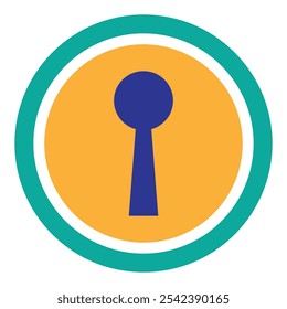 Keyhole icon. Keyhole icon, vector symbol. Keyhole icon isolated on white background. Door, lock, key flat simple stylish symbol. Vector illustration. EPS 10