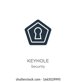 Keyhole icon vector. Trendy flat keyhole icon from security collection isolated on white background. Vector illustration can be used for web and mobile graphic design, logo, eps10
