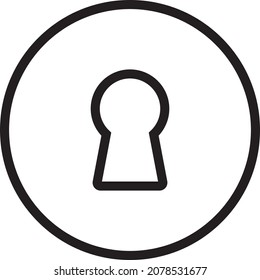 Icono de agujero de teclado para web y móvil