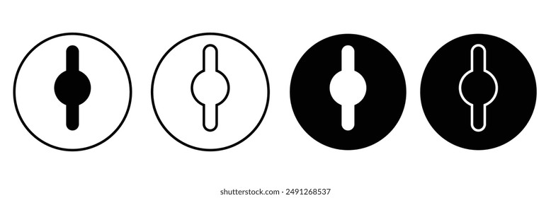 Iconos de la cerradura. Diseño lineal. Bloquear iconos. Iconos vectoriales de ojo de cerradura aislados sobre fondo blanco. Ilustración vectorial