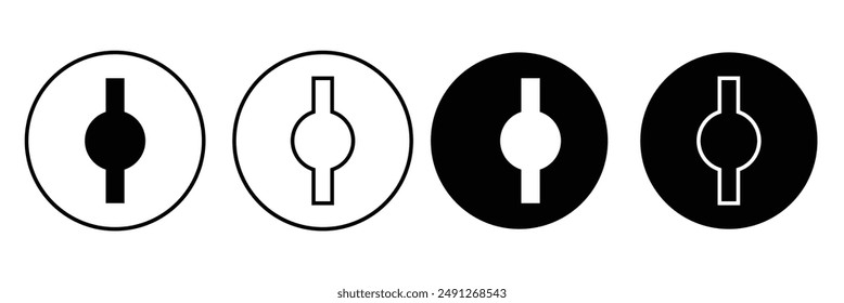 Keyhole icons. Linear design. Lock icons. Keyhole vector icons isolated on white background. Vector illustration