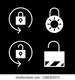 keyhole icons set with locked and lock vector set
