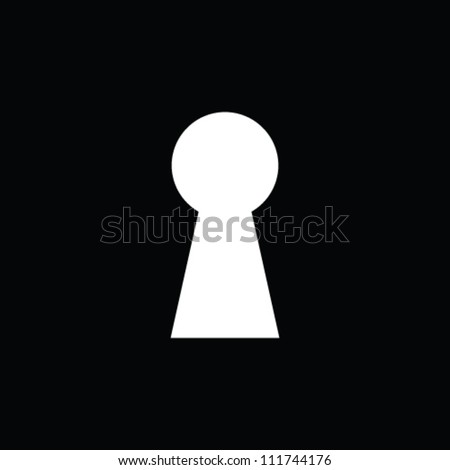 keyhole illustration with black background art vector