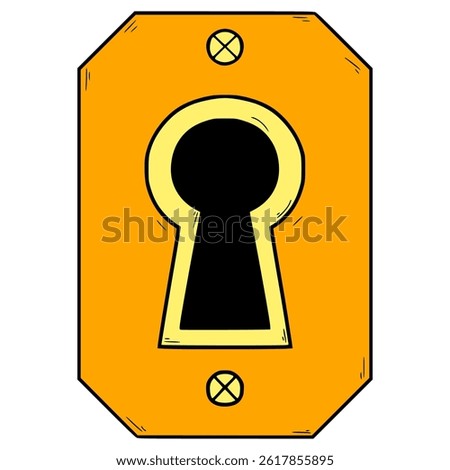 keyhole illustration hand drawn isolated vector
