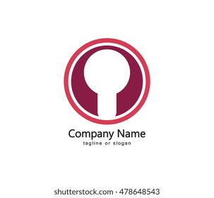 Keyhole or key lock logo for websites and apps