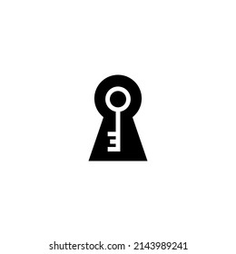 Keyhole and key logo vector template
