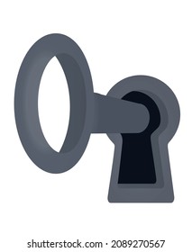 Keyhole and key. vector illustration