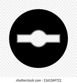 Keyhole light on isolated transparent background, icon. Concept is the key to business success, solution is the idea. Vector symbol for web design or mobile application.