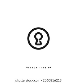 Keyhole Line Icon. Editable Stroke