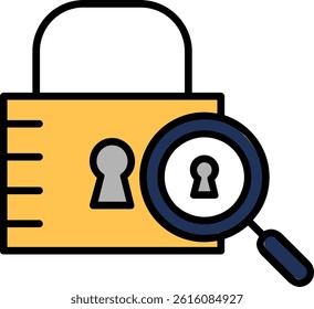 Keyhole Line Vector Icon Design