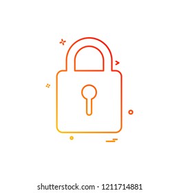 keyhole lock safe icon vector design