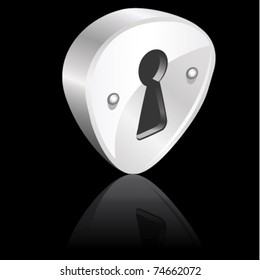 Keyhole Lock Vector Illustration
