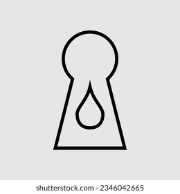 EIN KEYHOLE-LOGO, DAS MIT ANDEREN FORMEN KOMBINIERT WURDE