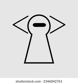 A KEYHOLE LOGO THAT HAS BEEN COMBINED WITH OTHER SHAPE