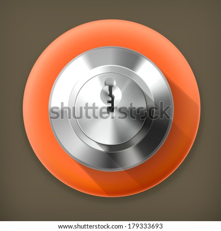 Keyhole long shadow vector icon