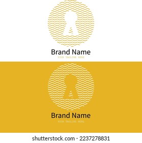 keyhole luxury lineart abstract simple logo