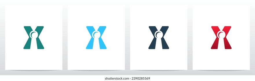 Keyhole On Letter Logo Design X
