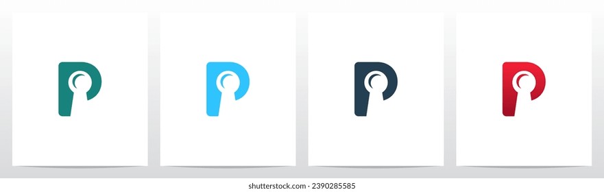 Keyhole On Letter Logo Design P
