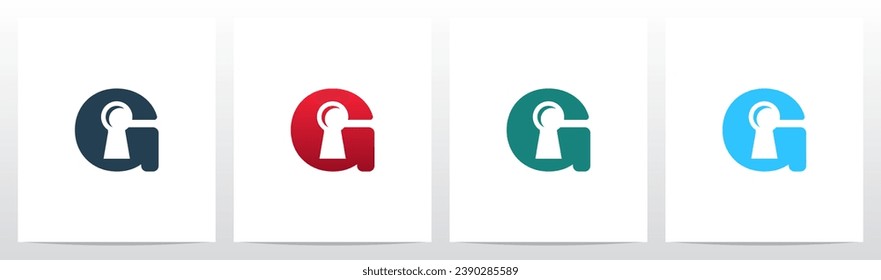 Keyhole On Letter Logo Design G