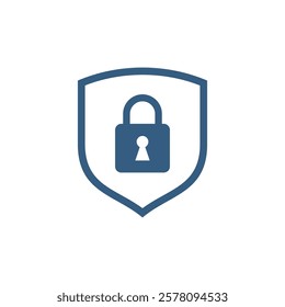 Keyhole Padlock Shield Icon Vector Template