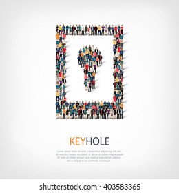 keyhole people crowd