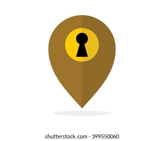 keyhole pin marker image vector