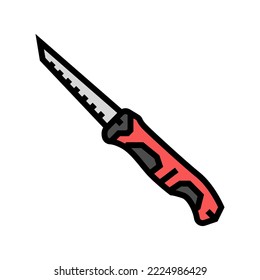 keyhole saw color icon vector. keyhole saw sign. isolated symbol illustration