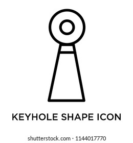 Keyhole shape icon vector isolated on white background for your web and mobile app design, Keyhole shape logo concept